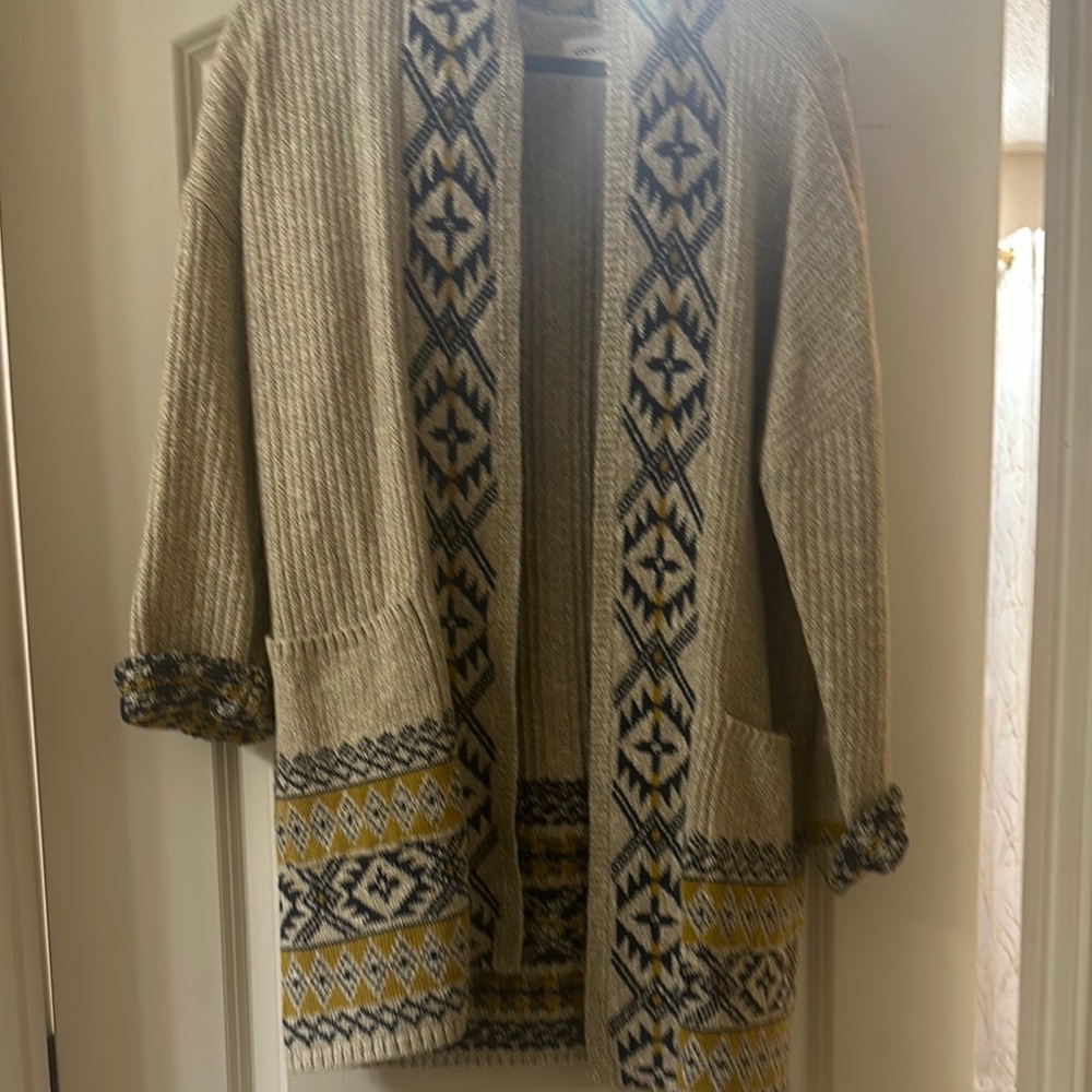 Tribal Patterned Knit Cardigan